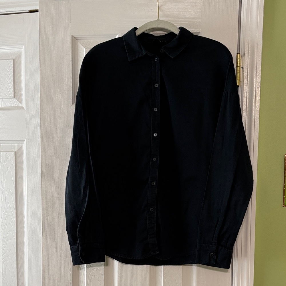 Forever 21 Black Button Down Shirt